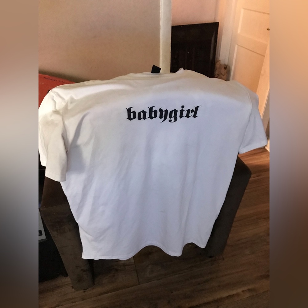 Baby girl shein white t-shirt